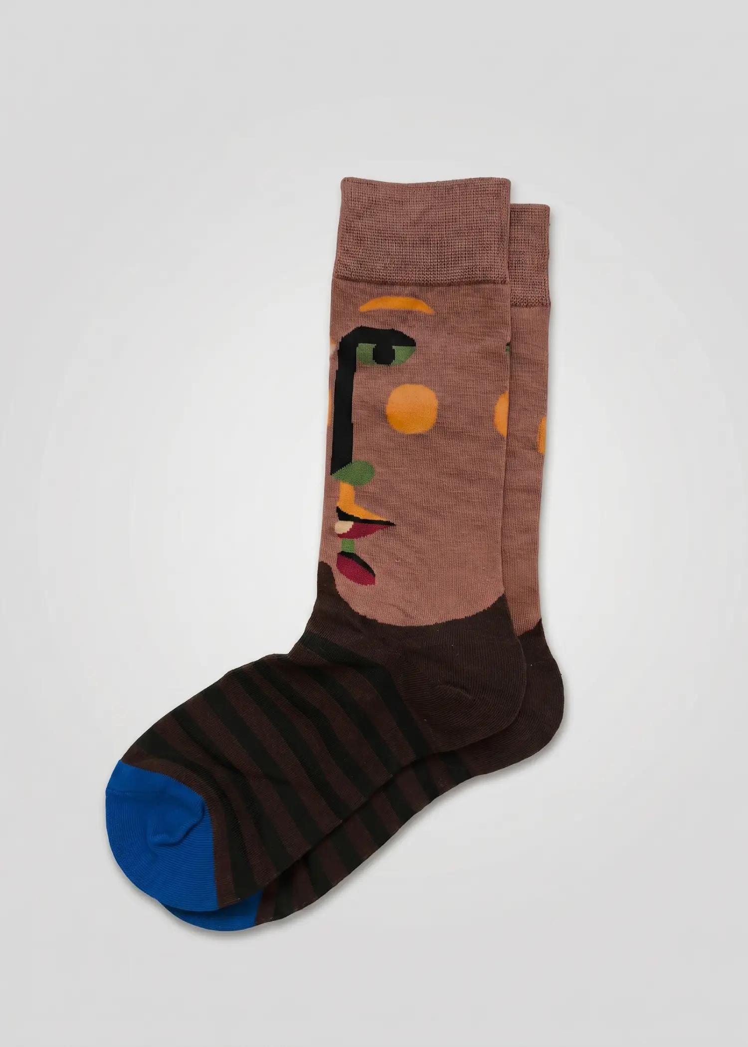 جوراب ساق‌دار طرح چهره انتزاعی